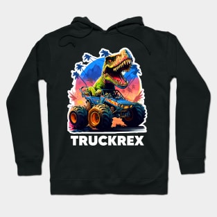 T-Rex Truck, Monster Truck - 4 Hoodie